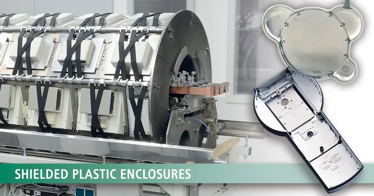 Photo of enclosure with removable panels and internal PCB mount